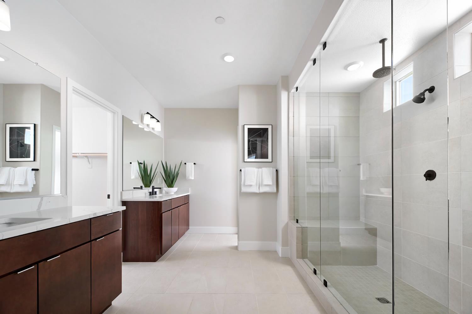 4068 Valance Way Rancho Cordova, CA 95742 - Photo 6 of 7 a large bathroom with a glass shower door and a sink