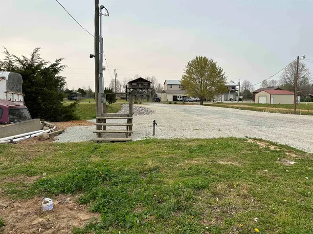 a view of a lake with a beach