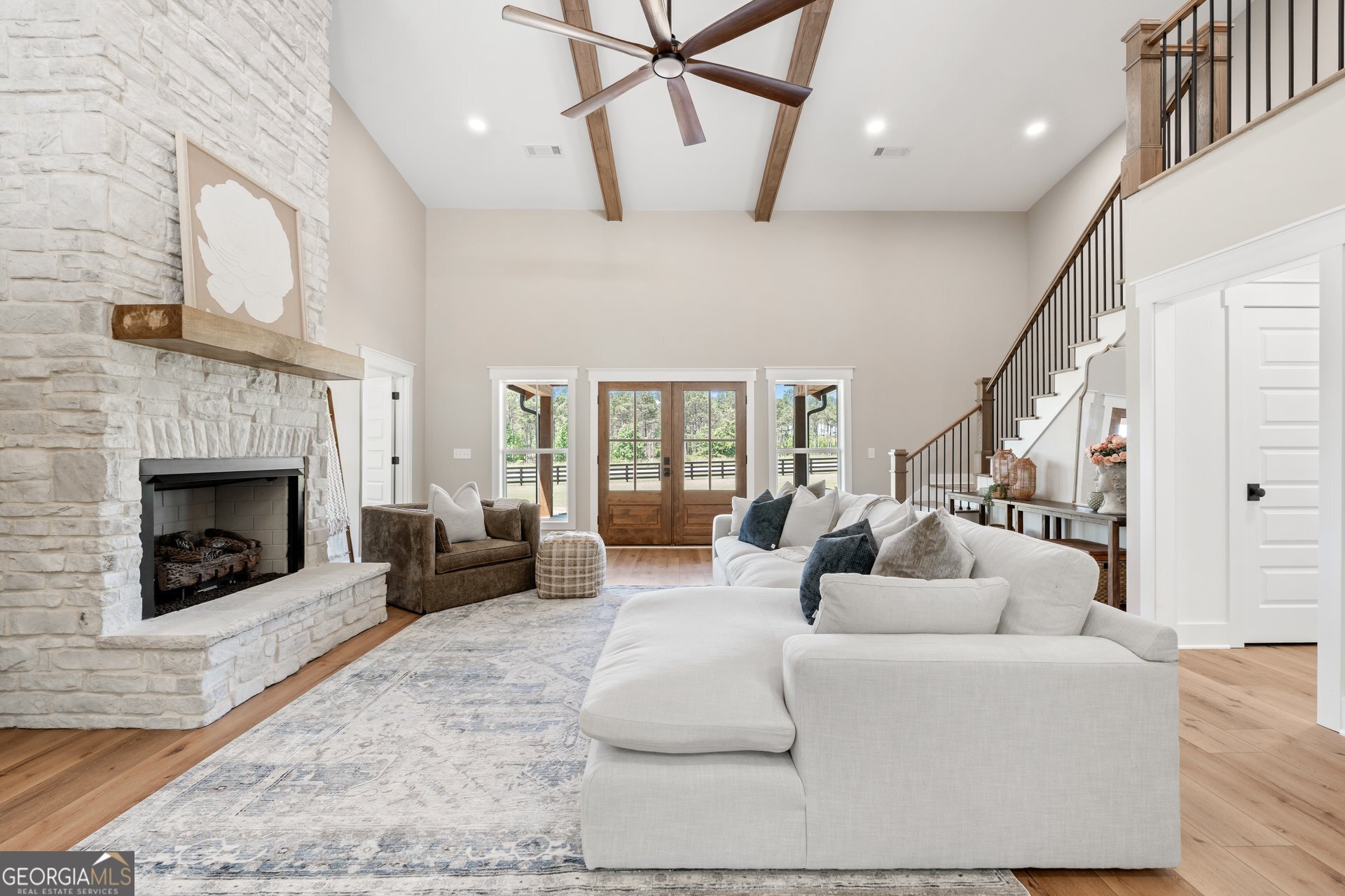 5938 Ridgeway Road Franklin, GA 30217 - Photo 9 of 41 a living room with furniture and a fireplace