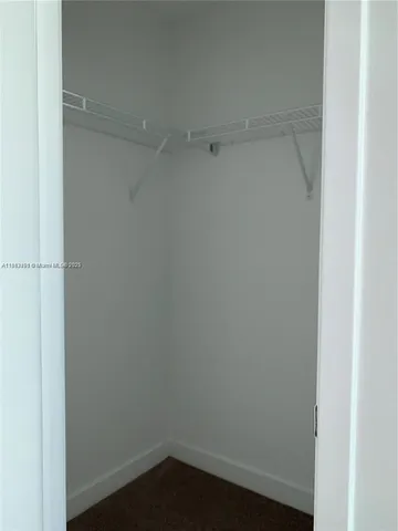 a close view of a closet
