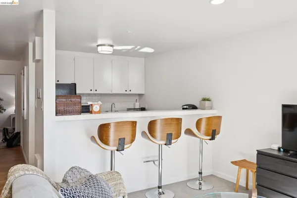 a view of kitchen with breakfast area