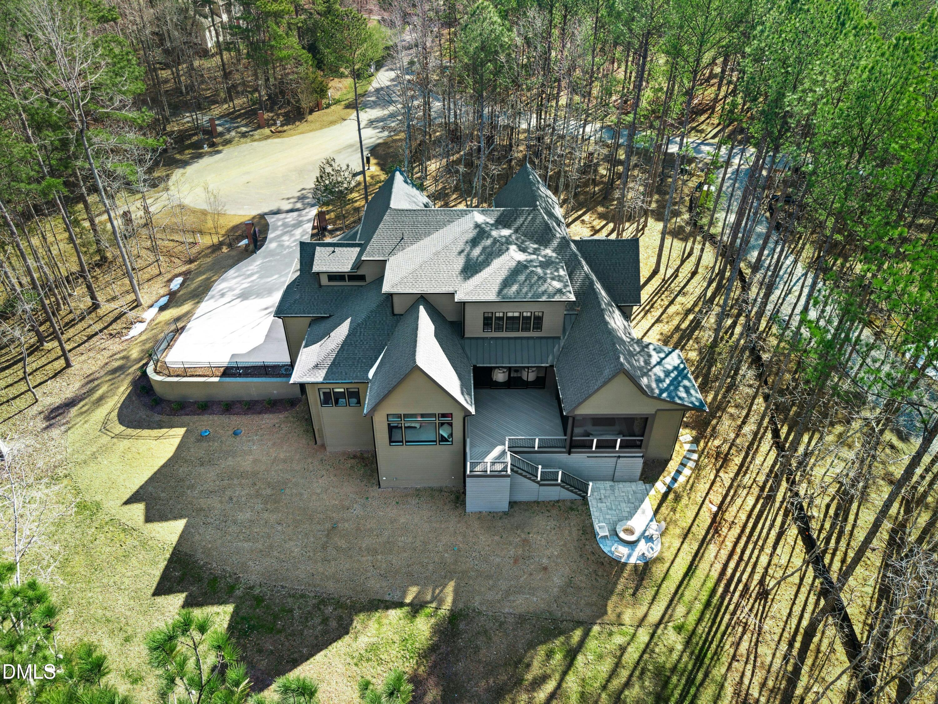 2200 Paddstowe Main Way Wake Forest, NC 27587 - Photo 52 of 55 an aerial view of a house with swimming pool