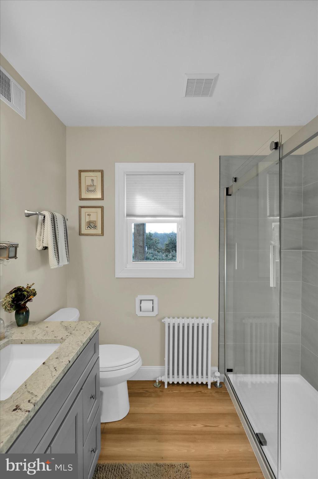 303 Gates Road Hershey, PA 17033 - Photo 24 of 53 a bathroom with a granite countertop sink toilet and shower