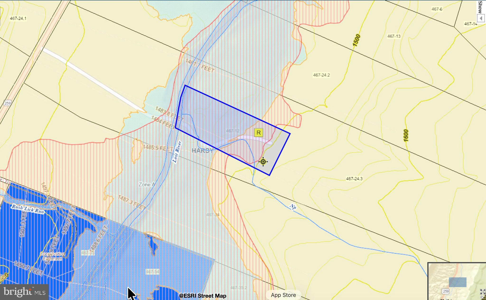 12125 State Road 259 Mathias, WV 26812 - Photo 40 of 40 Zone A Flood Map- building site not in flood plain