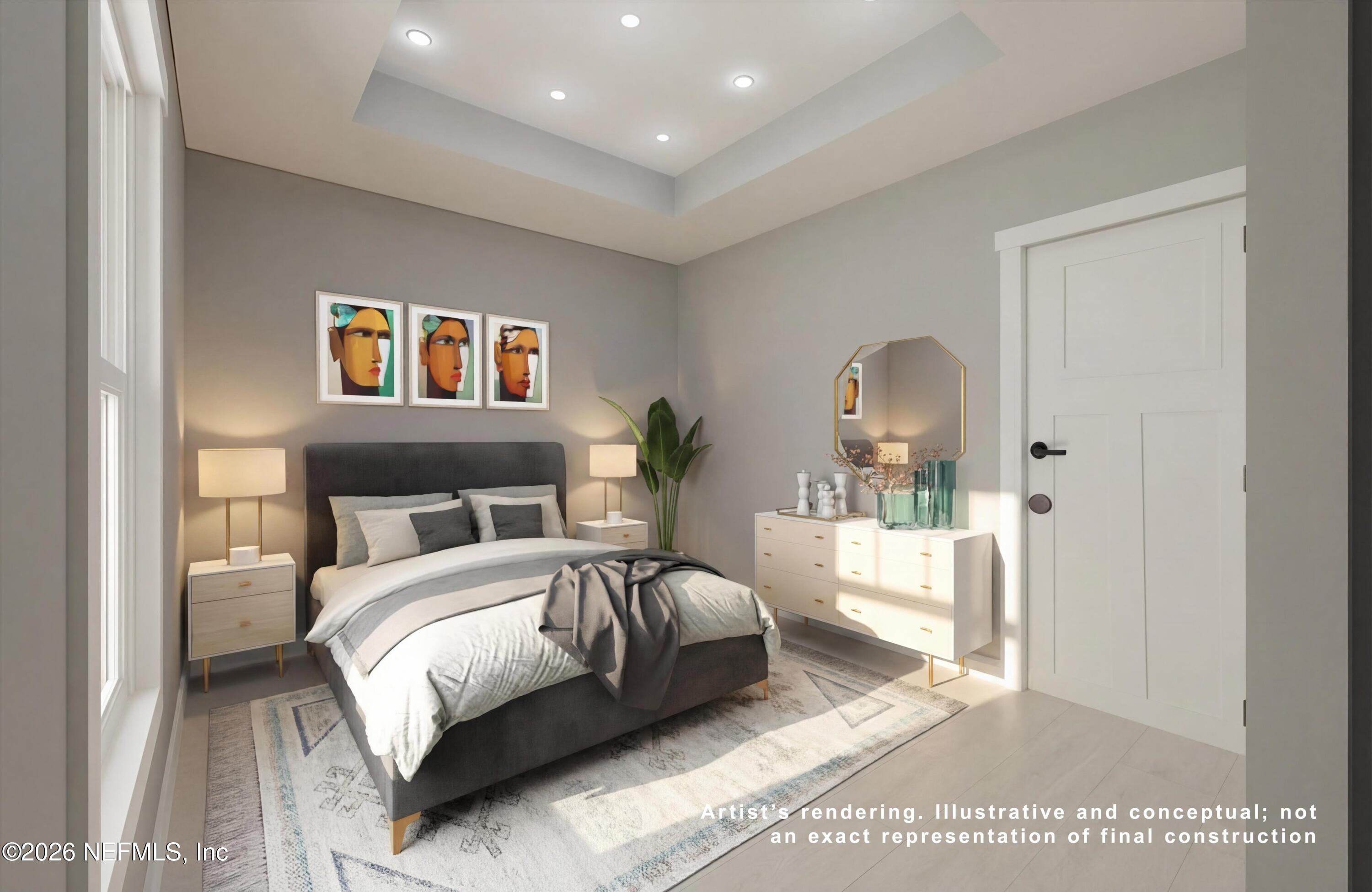 0 Nelsons Point, Unit PARCEL 000 Keystone Heights, FL 32656 - Photo 8 of 29 a bedroom with a bed and a mirror