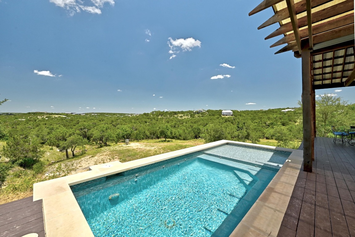 The sparkling private pool invites endless fun, relaxation, and the ultimate in outdoor entertaining.