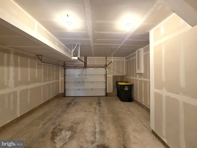 a view of a garage