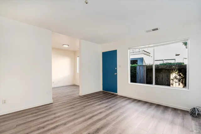 an empty room with a window