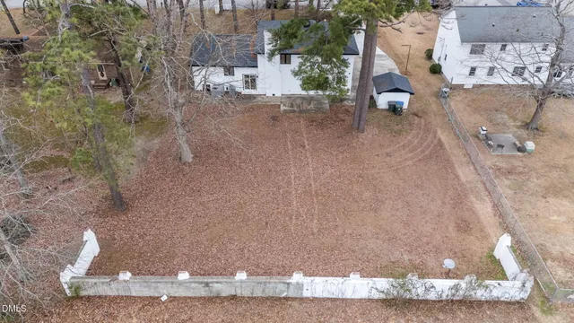 a backyard of a house with seating space