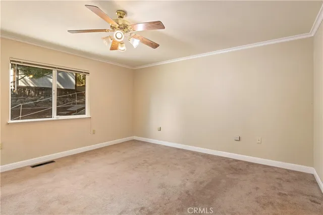 a bathroom with a sink vanity and a mirror