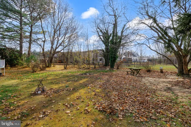 an aerial view of a house with garden