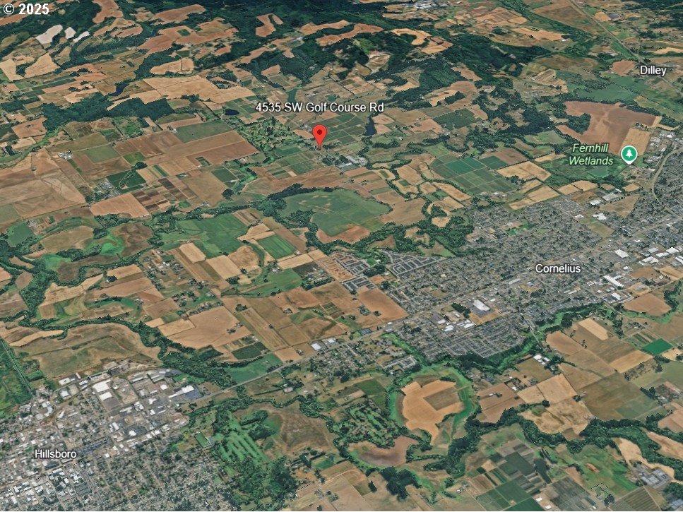 4535 Southwest Golf Course Road Cornelius, OR 97113 - Photo 42 of 43 an aerial view of residential houses with outdoor space