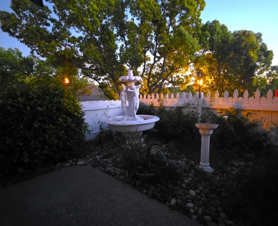 a view of a yard in front of the house