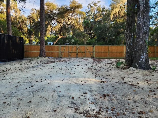 a backyard of a house