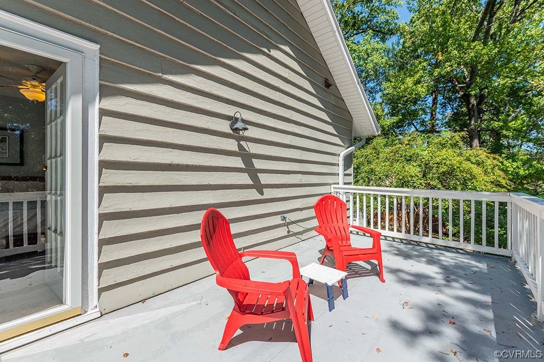 5009 Devonshire Road Richmond, VA 23225 - Photo 27 of 43 a view of a two chairs in the balcony