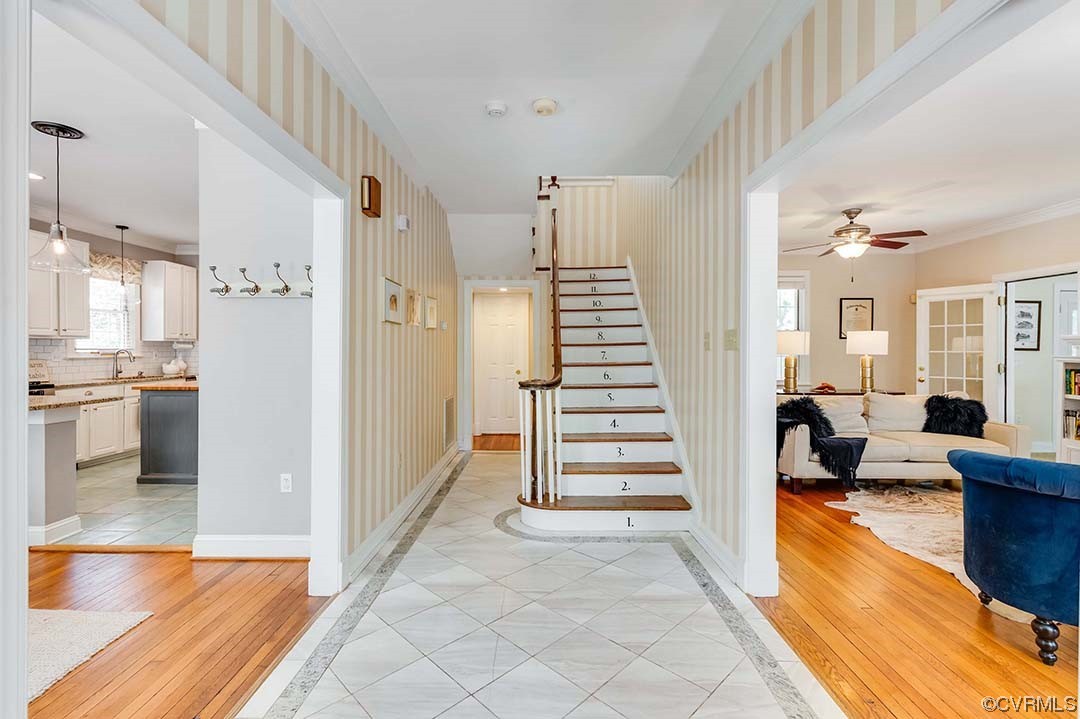 5009 Devonshire Road Richmond, VA 23225 - Photo 3 of 43 a view of entryway and hall with wooden floor