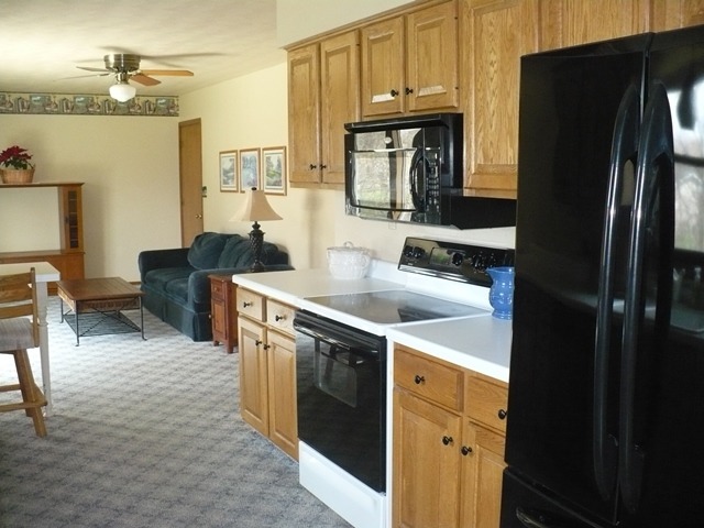 1230 Springdale Drive Rochelle, IL 61068 - Photo 6 of 22 a kitchen with stainless steel appliances granite countertop a refrigerator and a stove top oven