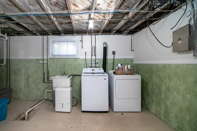 a room with storage and utility