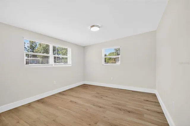 an empty room with a window