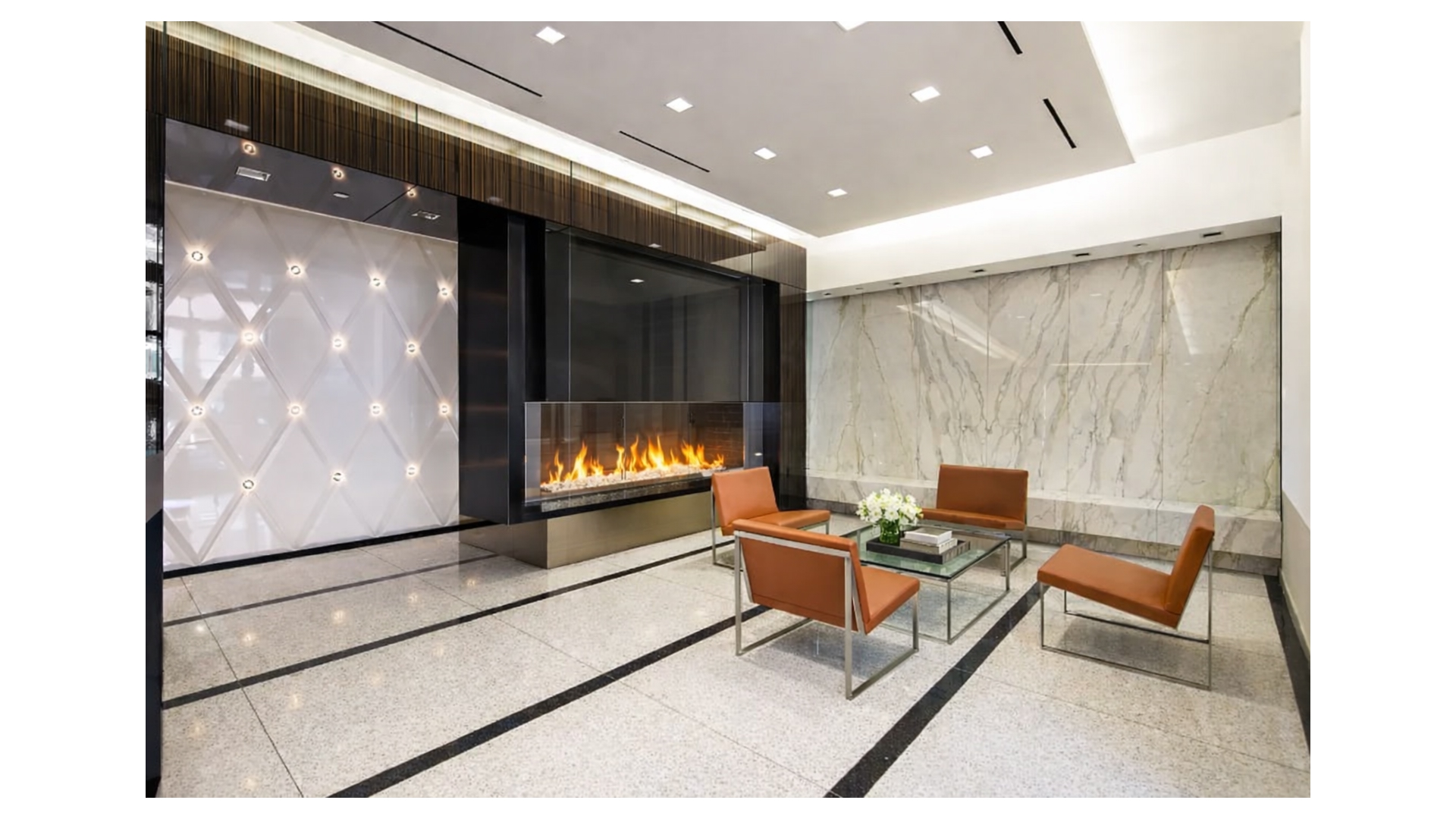 426 West 58th Street, Unit PH2 Manhattan, NY 10019 - Photo 9 of 11 a living room with furniture