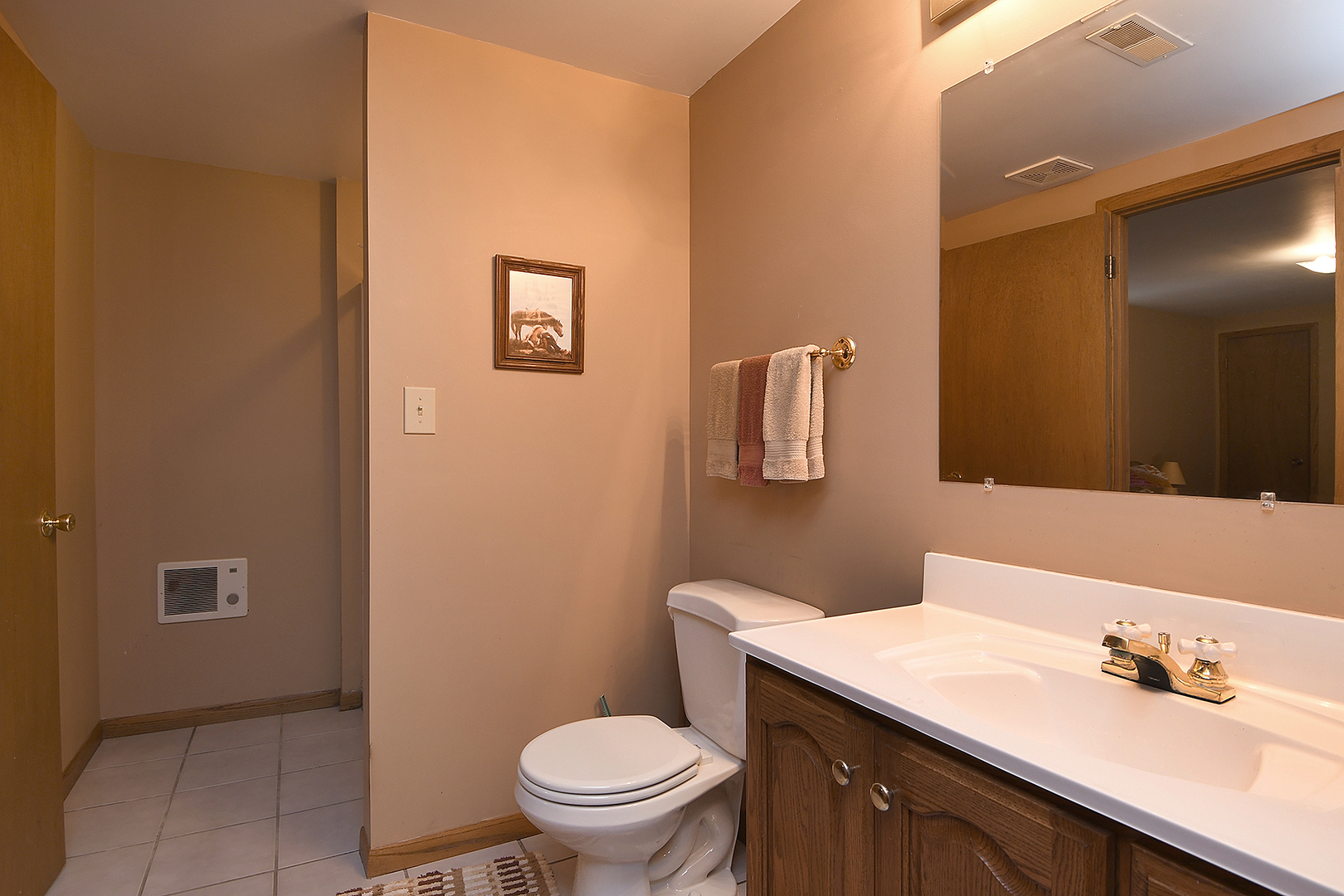 32220 South Cedar Road Manhattan, IL 60442 - Photo 26 of 46 a bathroom with a sink a toilet and mirror