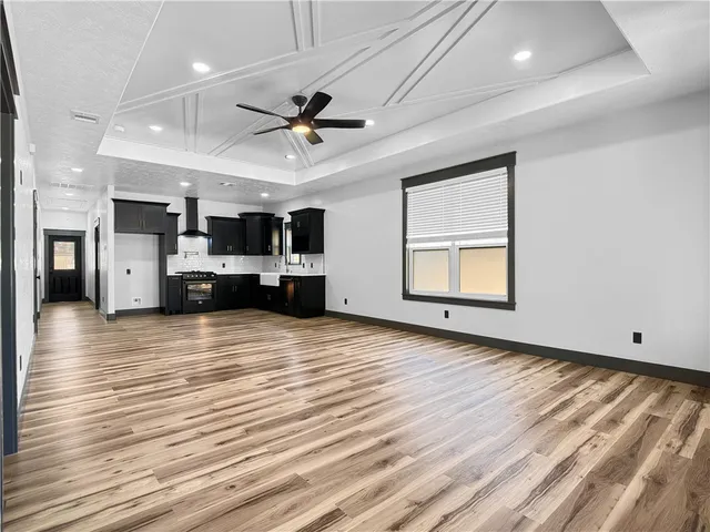 a view of kitchen and windows