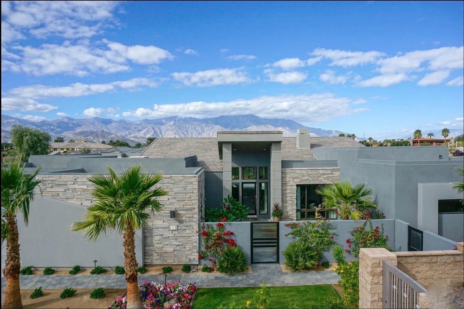 1 Via Merenda Rancho Mirage, CA 92270 - Photo 2 of 29 a view of a house with a yard and potted plants