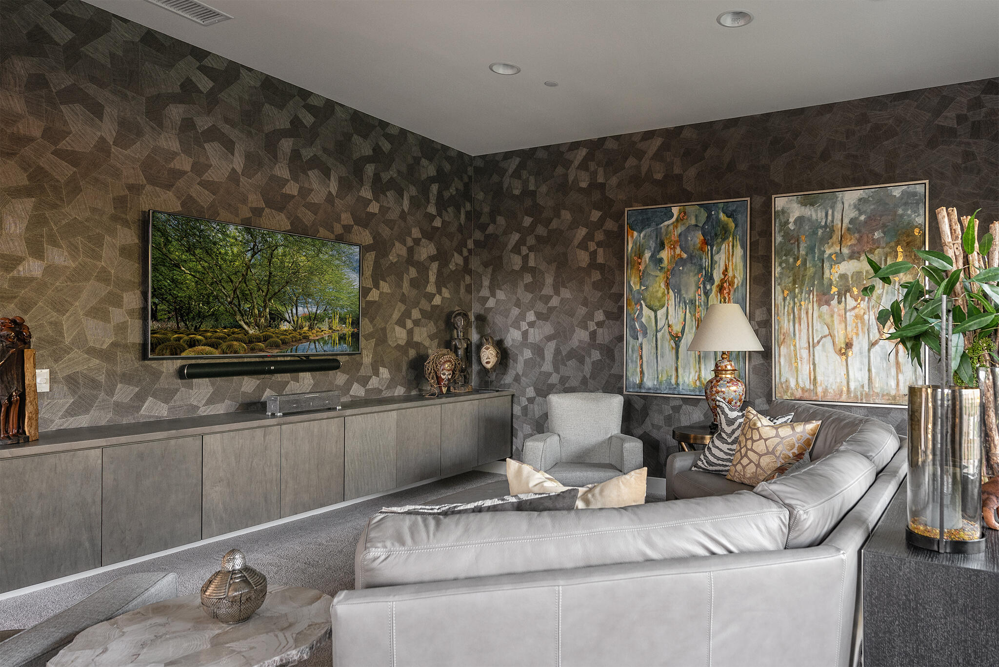 1 Via Merenda Rancho Mirage, CA 92270 - Photo 11 of 29 a living room with furniture and a flat screen tv