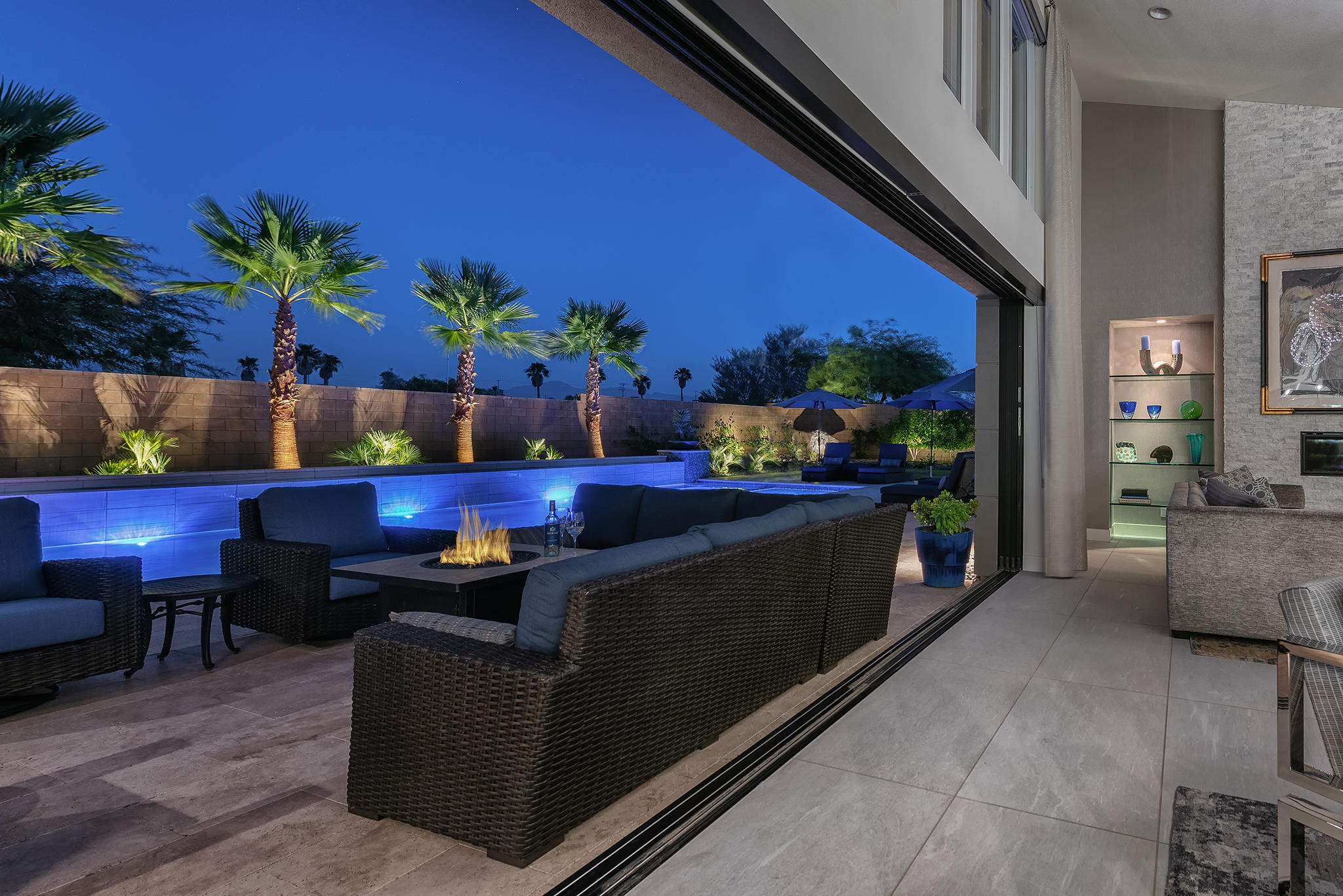 1 Via Merenda Rancho Mirage, CA 92270 - Photo 14 of 29 a living room with furniture and a potted plant