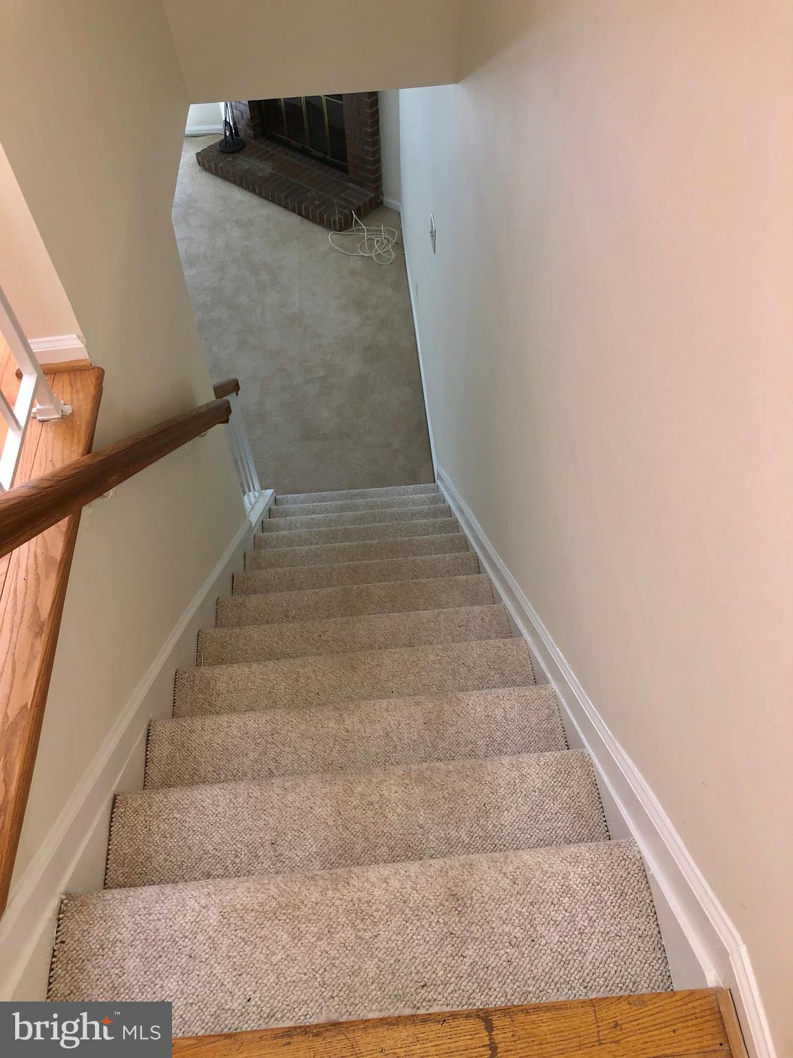 8568 Springfield Oaks Drive Springfield, VA 22153 - Photo 21 of 38 Carpeted Stairs to Lower Level