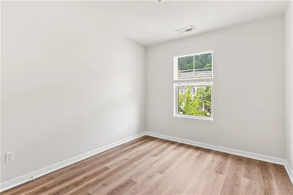 an empty room with a window