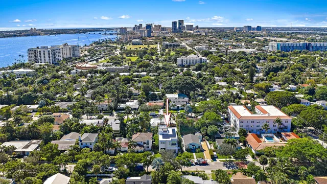 an aerial view of a city