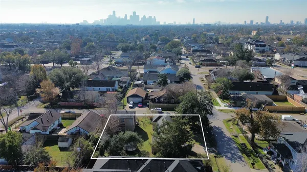 an aerial view of multiple house