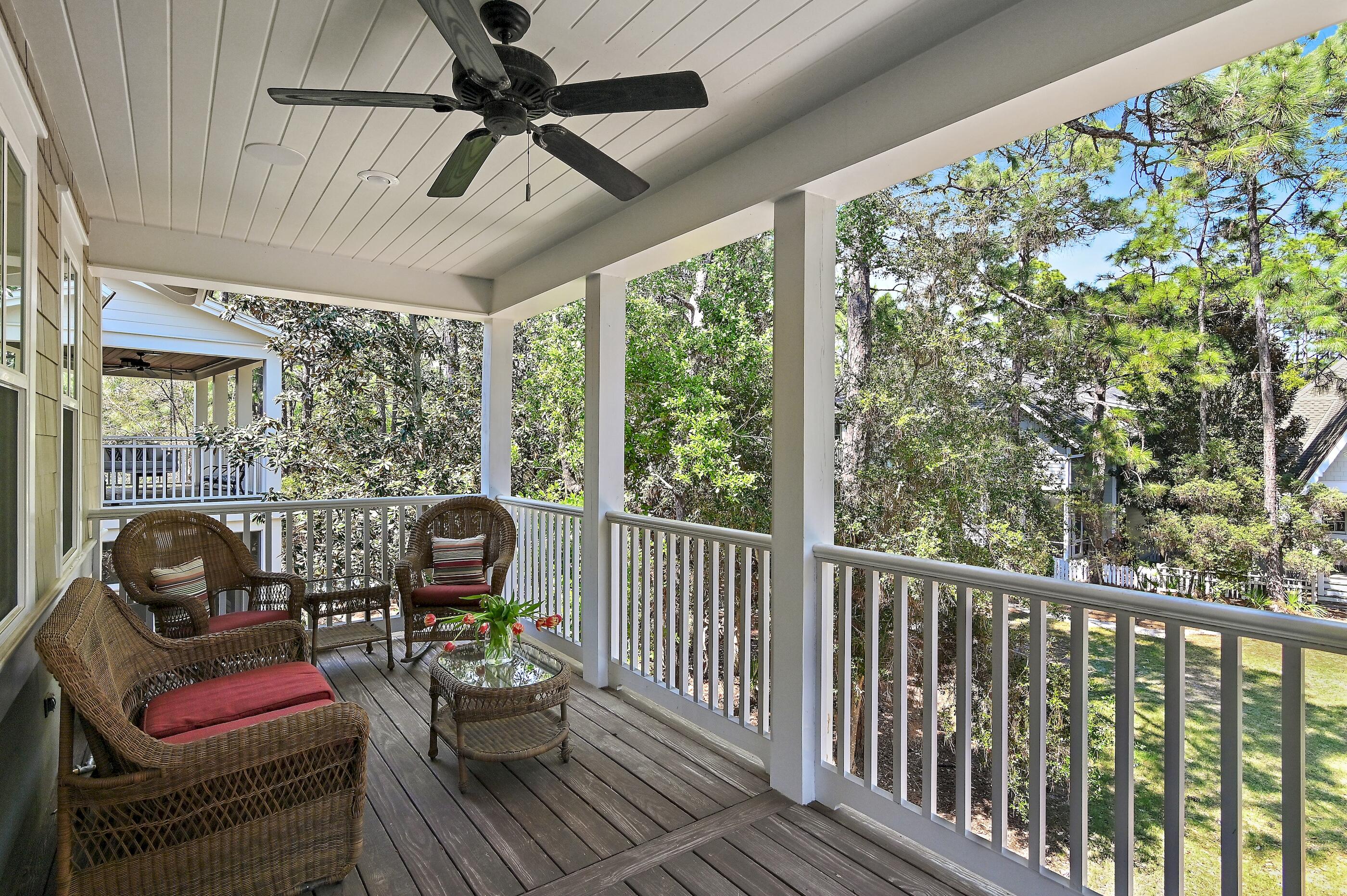 199 Anchor Rode Circle Santa Rosa Beach, FL 32459 - Photo 21 of 43 a view of a balcony with chairs and a potted plant