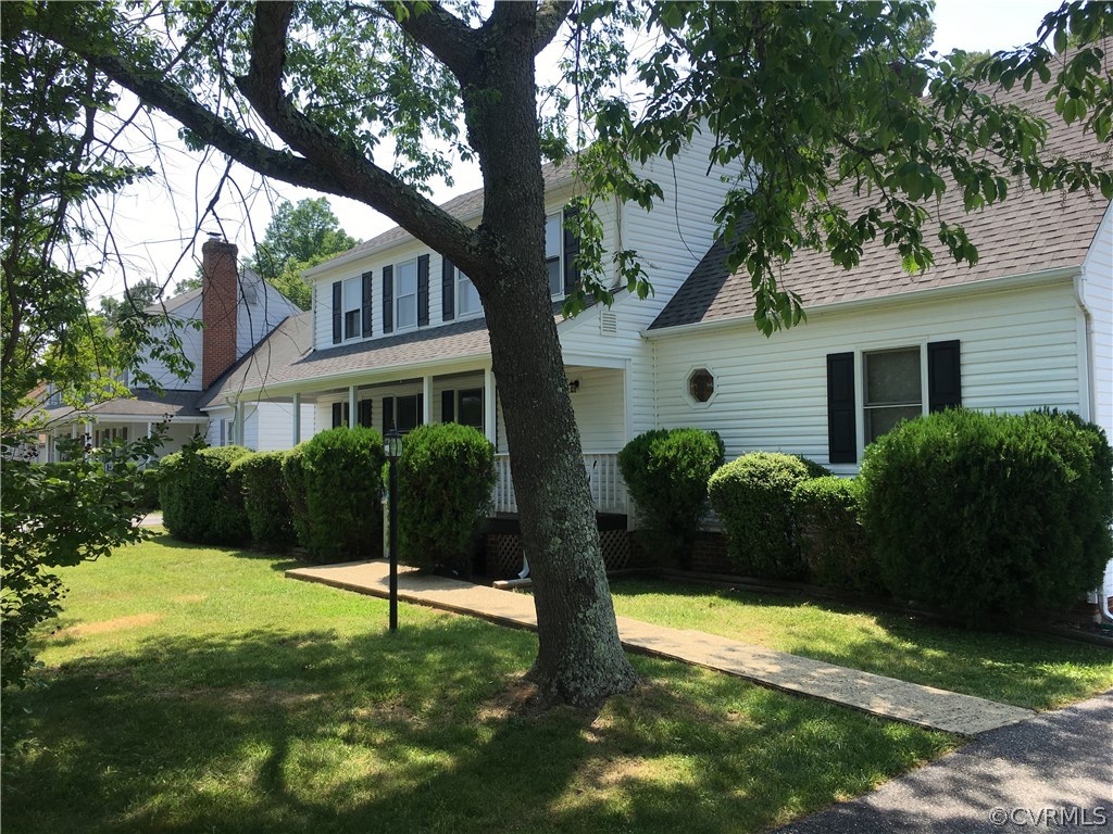 a house view with a garden space