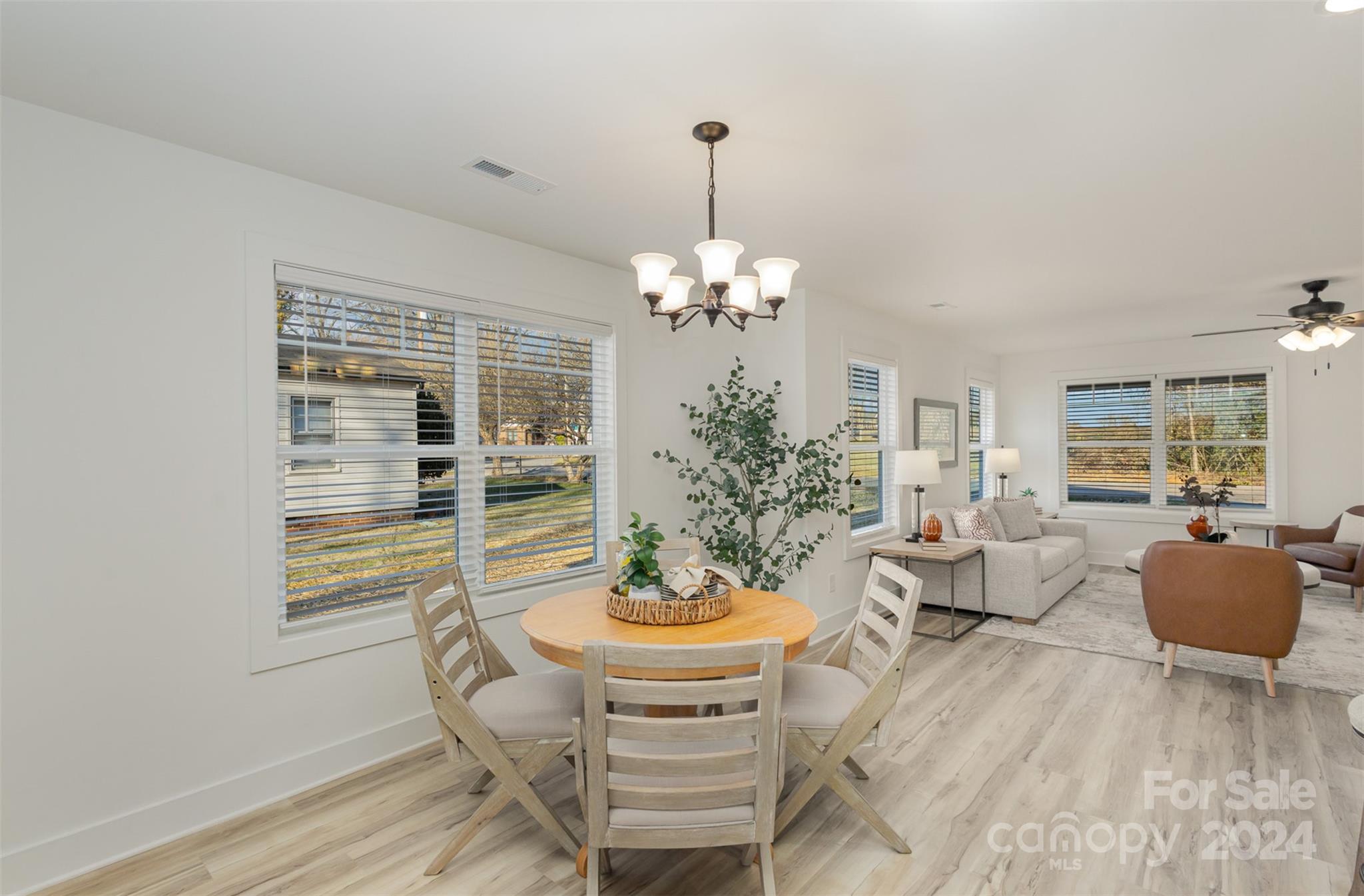 2832 South Ridge Avenue Concord, NC 28025 - Photo 10 of 18 a dining room with furniture a large window and wooden floor