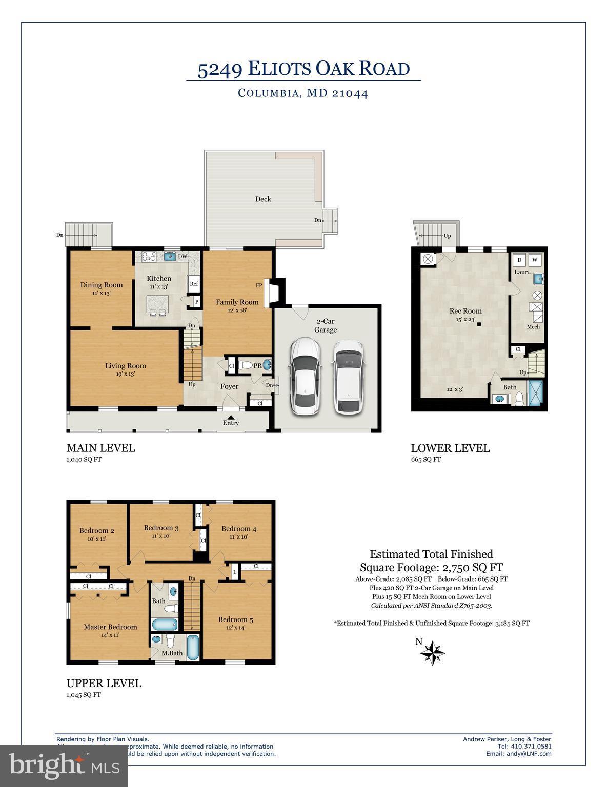 5249 Eliots Oak Road Columbia, MD 21044 - Photo 30 of 30 Floorplan