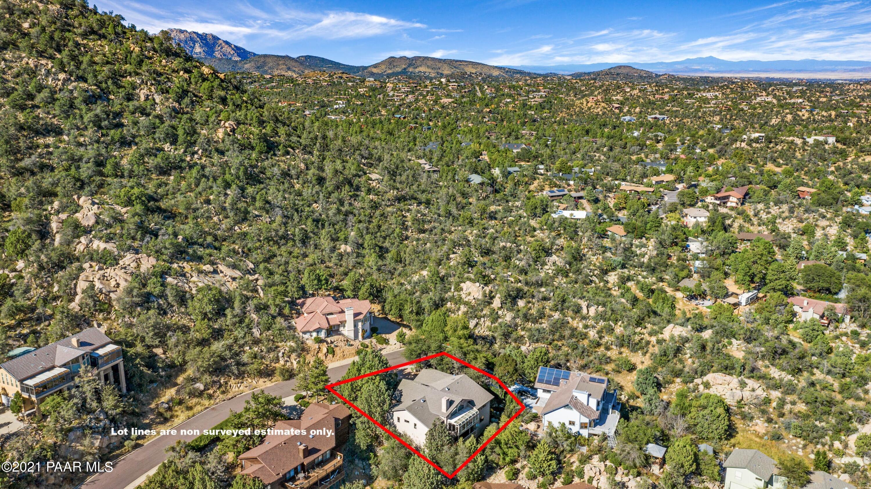 2090 Meadowbrook Road Prescott, AZ 86303 - Photo 40 of 42 040_Aerial 3 Lot Lines