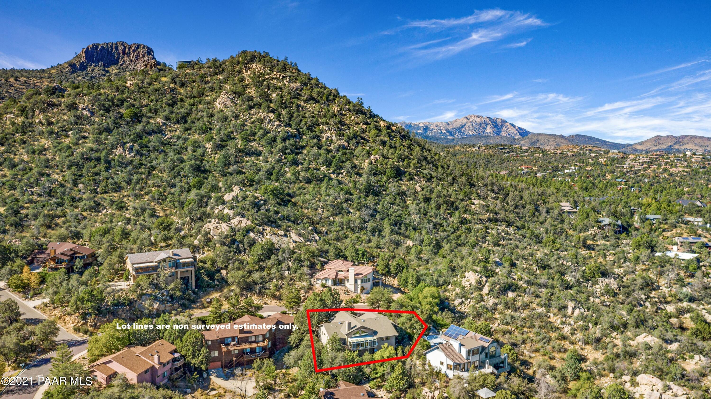 2090 Meadowbrook Road Prescott, AZ 86303 - Photo 42 of 42 042_Aerial 5 Lot Lines