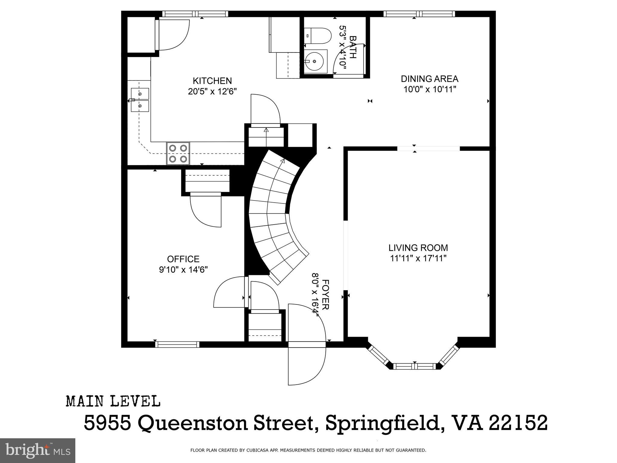 5955 Queenston Street Springfield, VA 22152 - Photo 60 of 63 Floor Plan - Main Level