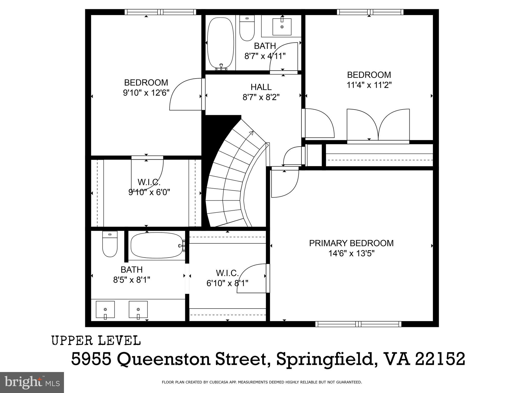 5955 Queenston Street Springfield, VA 22152 - Photo 61 of 63 Floor Plan - Upper Level