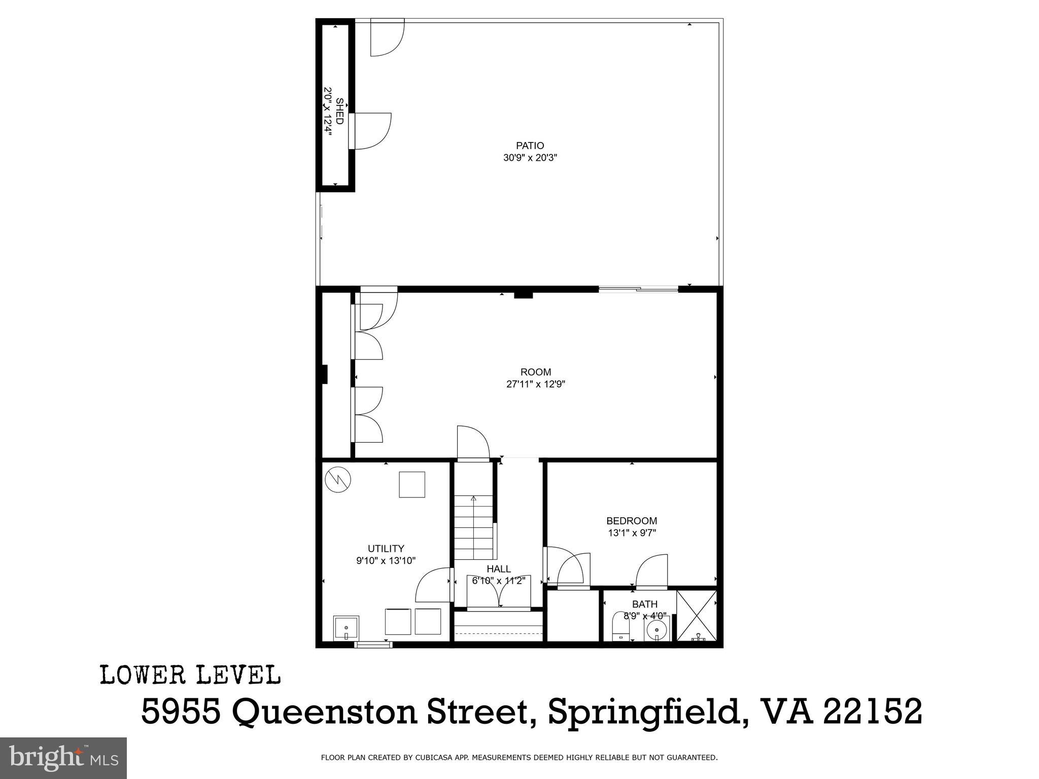 5955 Queenston Street Springfield, VA 22152 - Photo 62 of 63 Floor Plan - Lower Level