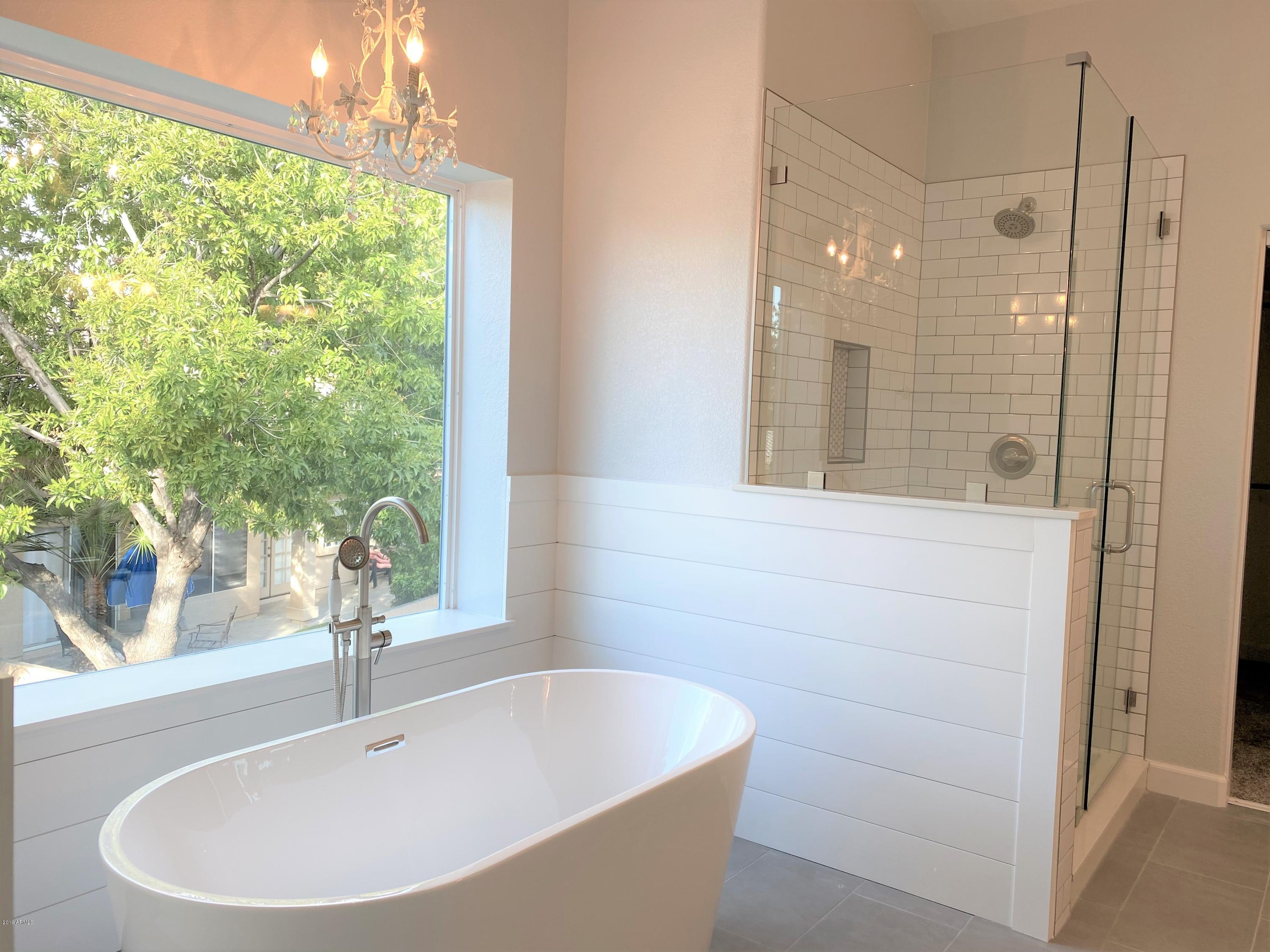 master tub and shower