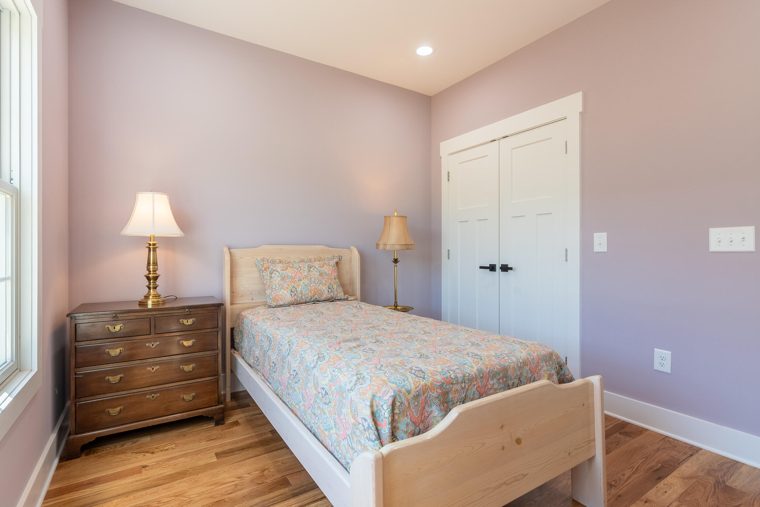 402 Parkview Road Northeast Floyd, VA 24091 - Photo 40 of 48 a bedroom with a bed and a lamp