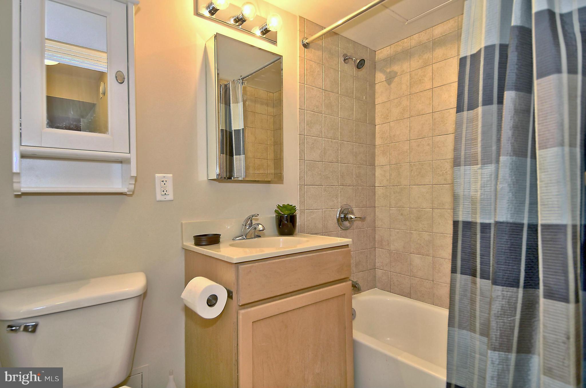 800 4th Street Southwest, Unit N201 Washington, DC 20024 - Photo 11 of 25 a bathroom with a sink a toilet and shower