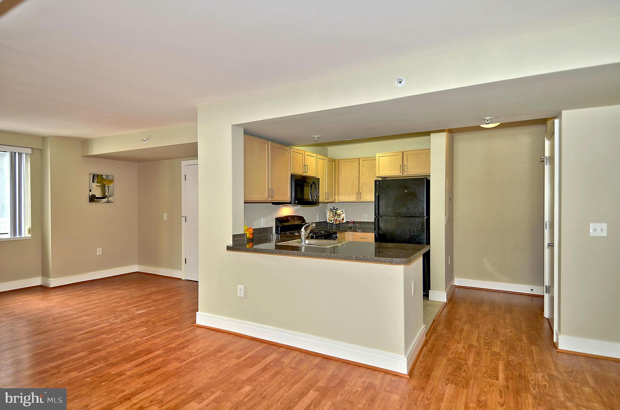 800 4th Street Southwest, Unit N201 Washington, DC 20024 - Photo 4 of 25 a kitchen with stainless steel appliances a refrigerator and a stove