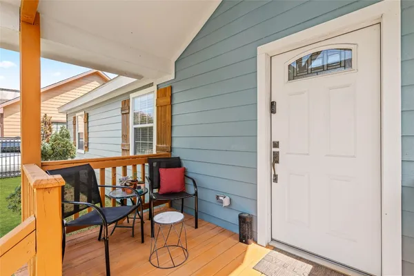 a view of an outdoor space with seating area