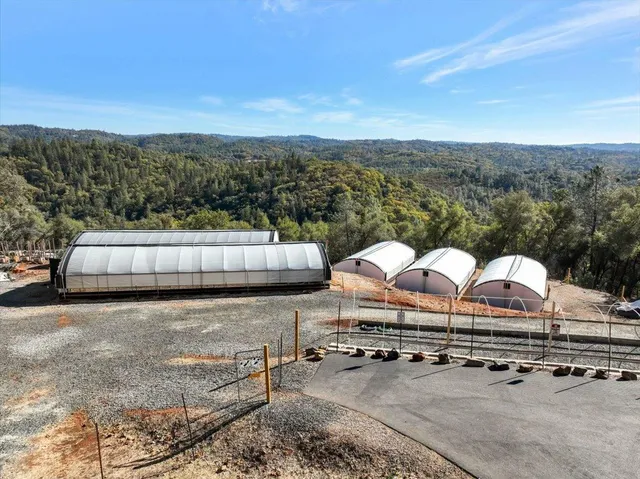 a view of a terrace with a yard