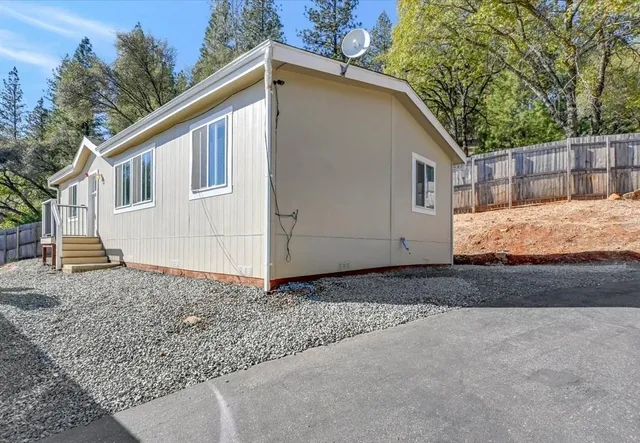 a backyard of a house