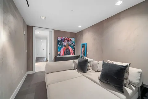 a living room with furniture and a couch